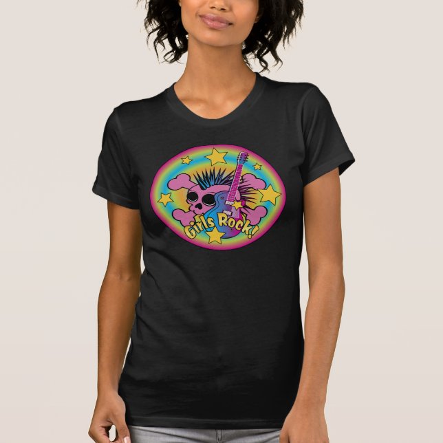 Girls Rock Skull T-Shirt (Front)