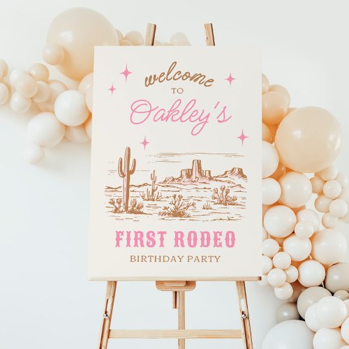 Girls Rodeo Party Welcome Sign