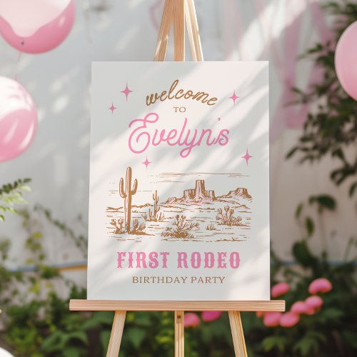 Girls Rodeo Party Welcome Sign