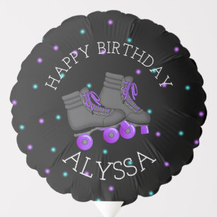 Girl's Roller Skate Personalized Birthday Balloon
