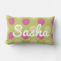 Girls Room Decor Pink and Green Polka Dot