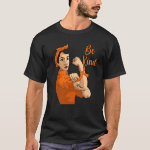 Girls Rosie The Riveter Kindness Day  Women Be Kin T-Shirt