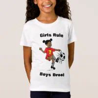 Cute Tee for Girls, Girls Rule, Boys Drool, Skull Girls, Girls