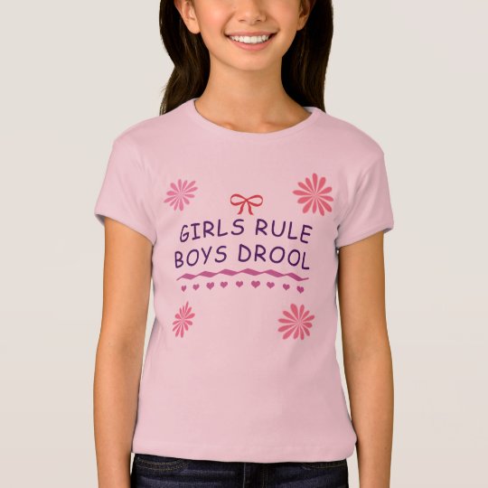 Girls Rule Boys Drool T Shirt 9298