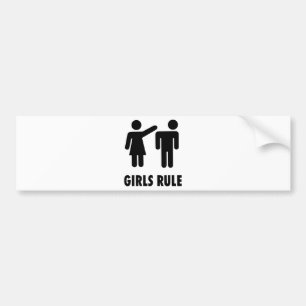 Girls Rule Bumper Sticker