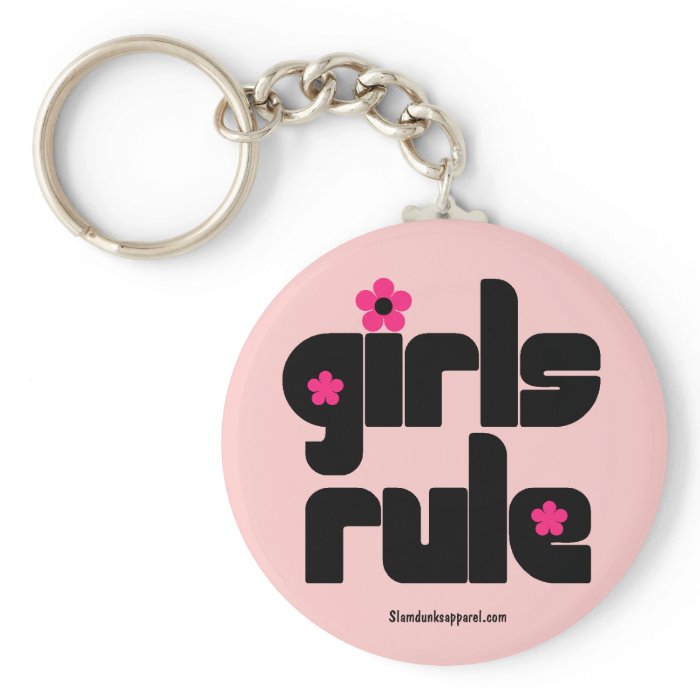 Girls Rule keychain