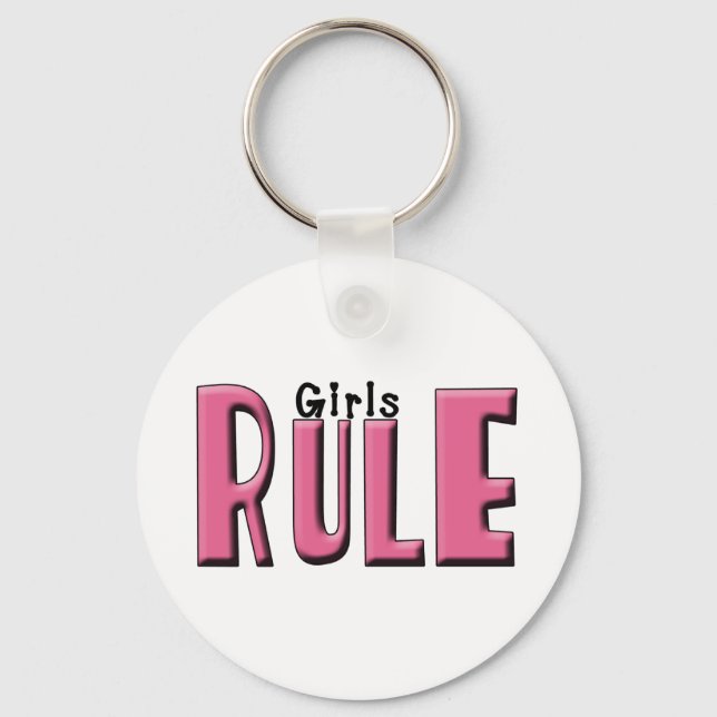 Girls Rule Keychain (Front)