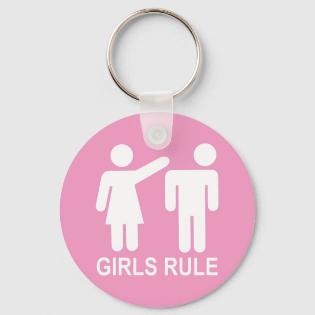Girls Rule Keychain (Front)