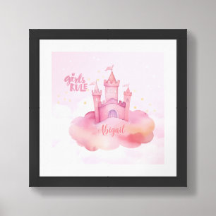 Girls Rule Palace on the Pink Cloud Framed Art