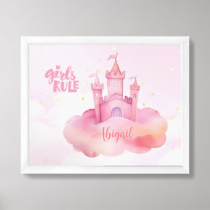 Girls Rule Palace On the Pink Cloud Framed Art