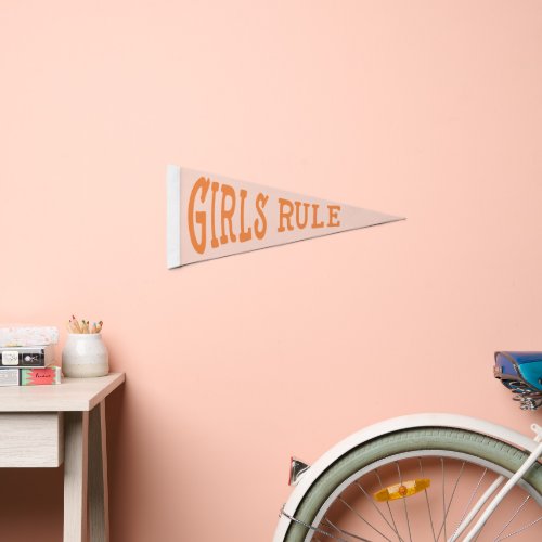 Girls Rule Pennant Flag