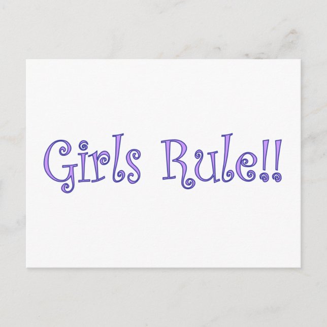 Girls Rule! Postcard (Front)