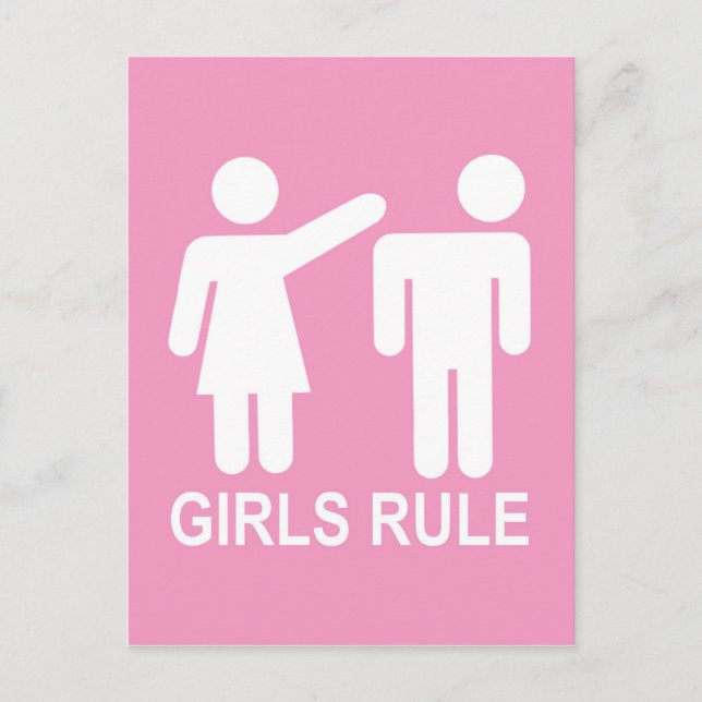 Girls Rule Postcard (Front)