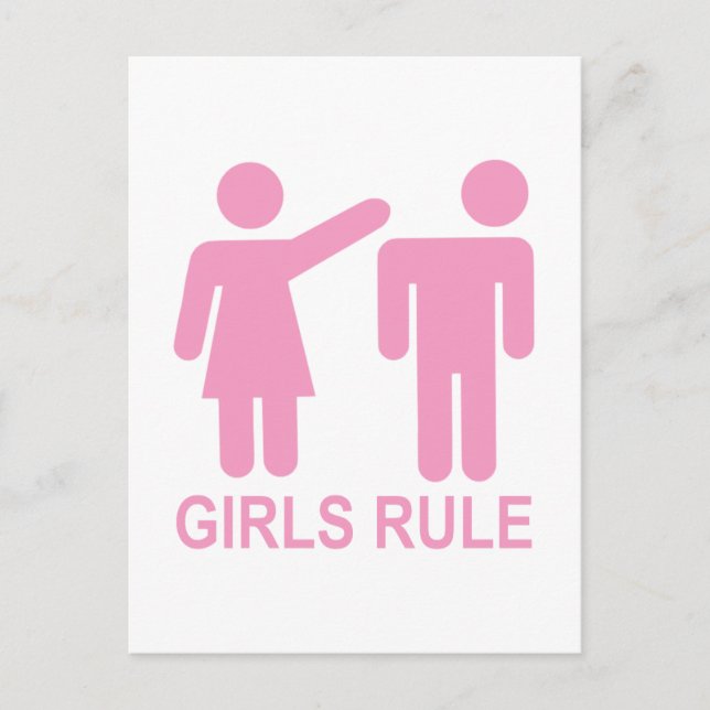 Girls Rule Postcard (Front)