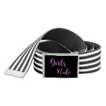 Girls Rule - Reversible Black/white Cool Belt at Zazzle