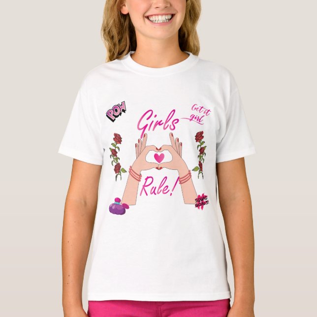 Girls Rule Ruffle T-Shirt (Front)
