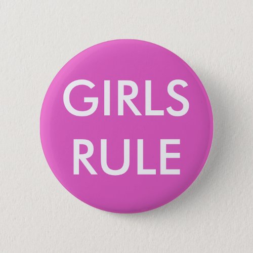 GIRLS RULE Standard Round Button