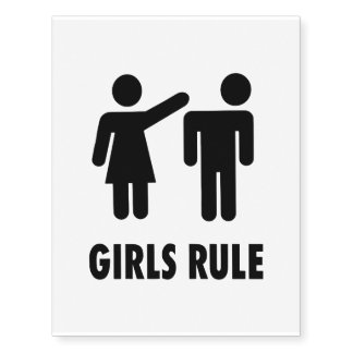 Girls Rule Temporary Tattoos