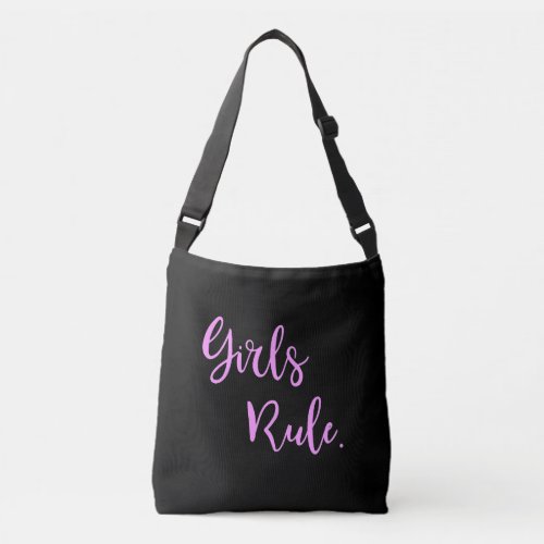 Girls Rule Trendy Modern Crossbody Bag