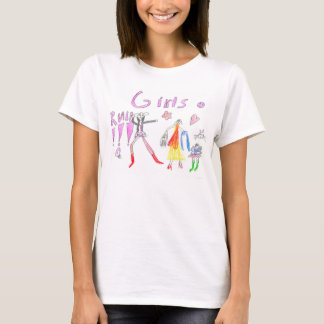 Girls Rule!!! women's tshirt
