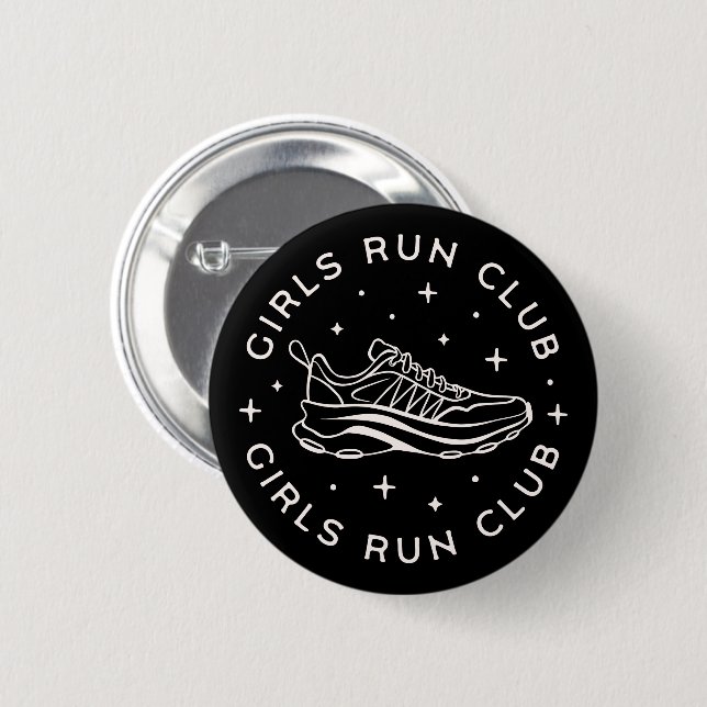 Girls run running club squad group button (Front & Back)