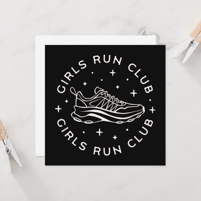 Girls run running club squad invitation (Front/Back In Situ)