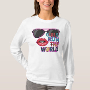 Girls Run The World – Neon Pop Art Feminist Style T-Shirt