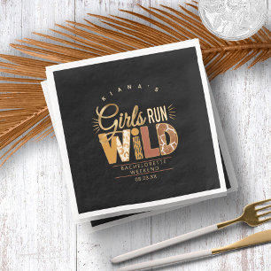 Girls Run Wild Safari Bachelorette ID1148 Paper Dinner Napkins