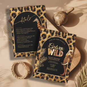 Girls Run Wild Safari Bachelorette Weekend ID1148 Invitation