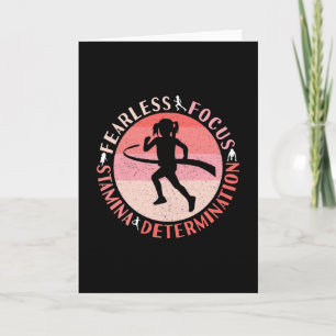 Girls Running Mindset - Focus Fearless Runner Card