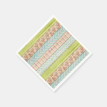 Girl's Rustic Shabby Rose Cottage Chic Tea Party Napkins by CyanSkyCelebrations at Zazzle