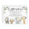 Girls Safari Animals Baby Shower Invitation
