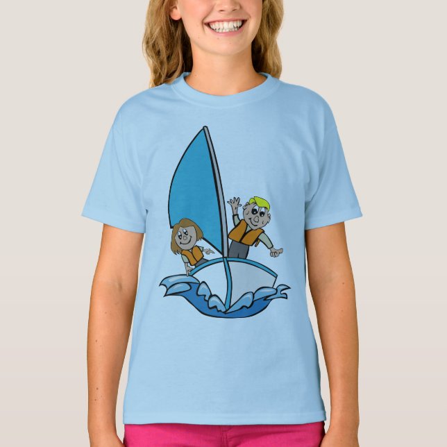 Girls' Sailing Adventure T-Shirt - Little Sailor  (Front)