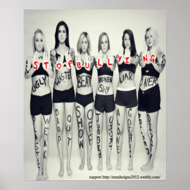 girls say stop bullying poster (Front)