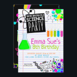 Girl's Science Lab Scientist Party Birthday Invitation<br><div class="desc">I take pride in all my designs, If you have any questions, want custom changes made to the design, or want coordinating items to match & need me to create it, please contact Megan with Emma Sue Bow-tique directly at megan@emmasuebowtique.com . Zazzle is now offering digital files, however if you...</div>