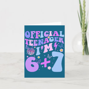 Girls Shirt 13th Birthday 13 Old Teenager Card