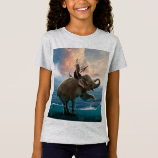 Girl's shirt with elephant design in the is