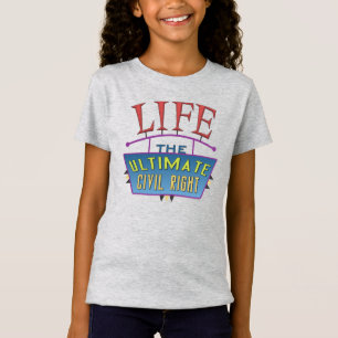 Girls' shirts with a bold design.