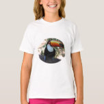 Girls&#39; Short Sleeve Raglan T-shirt, White/black T-shirt at Zazzle