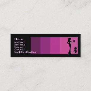 Girls Silhouette Toasting Skinny Mini Business Card