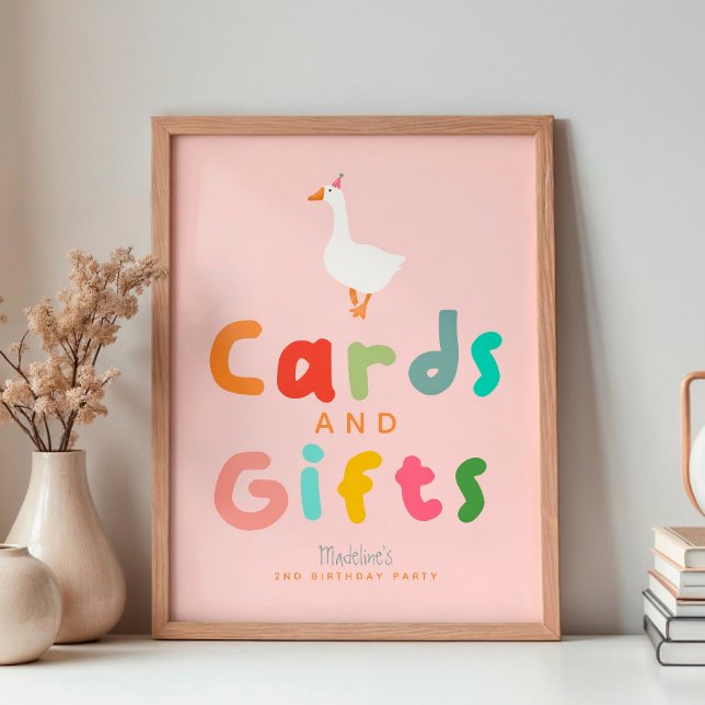 Girls Silly Goose Birthday Cards and Gifts Sign (Creator Uploaded)