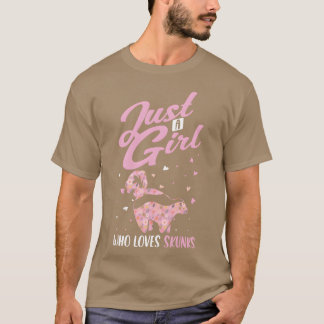 Girls Skunk Lover Cute Animal vintage T-Shirt