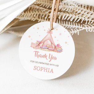 Girls Sleepover Party Birthday Party Round Favor Tags