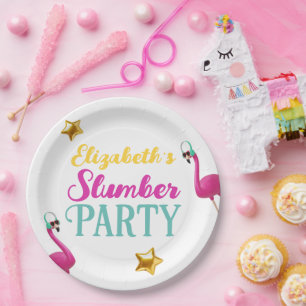 Girls SLEEPOVER Slumber Birthday Party Paper Plates