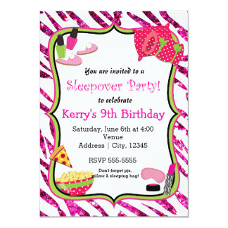 cute sleepover invitations