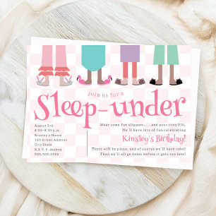 Girls Slumber Party Birthday Sleep Under  Invitation