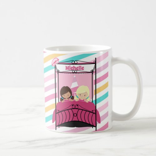 Girls Slumber Party Cute Pink Custom Sleepover Coffee Mug
