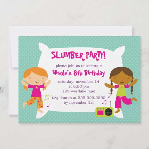 Girls Slumber Party Invitation