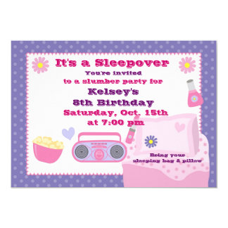 sleepover party invitations