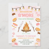 Girls S'more Fun Campfire Smores Birthday Party